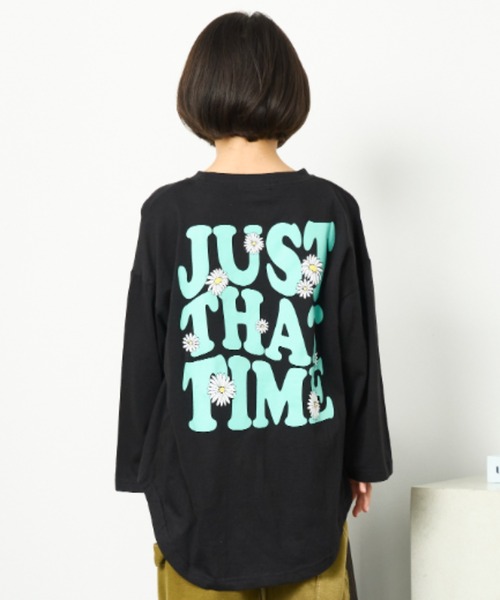 Auntie Rosa Holiday（アンティローザホリデー）の「オーバーサイズバックプリントロンTEE（Tシャツ/カットソー・キッズ・ブラック/オフホワイト/グレー/ダークグリーン・130/140/150/160）」の17枚目の写真