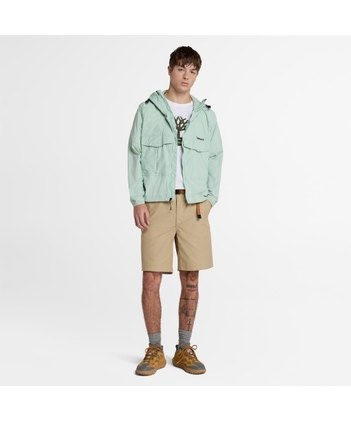 Timberland(ティンバーランド)の「メンズ ウィンドプルーフ アンチUV DWR フード ジャケット(ナイロンジャケット・メンズ・グリーン・MEDIUM/LARGE/X-LARGE)」の2枚目の写真