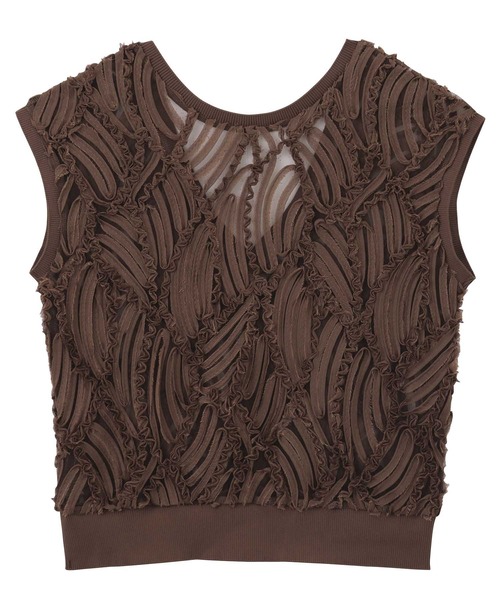 RANAN(ラナン)の「前後2WAYシアーレースベスト(Tシャツ/カットソー・レディース・ブラック/オフホワイト/ブラウン・LL/L/M)」の17枚目の写真