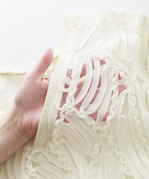 RANAN(ラナン)の「前後2WAYシアーレースベスト(Tシャツ/カットソー・レディース・ブラック/オフホワイト/ブラウン・LL/L/M)」の18枚目の写真