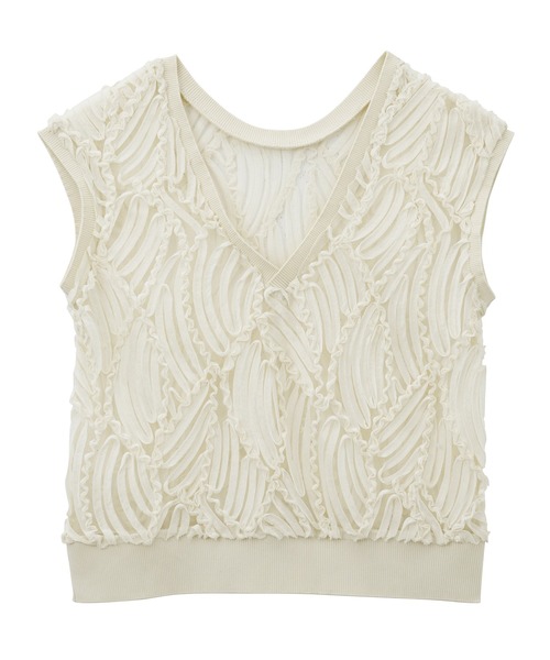 RANAN(ラナン)の「前後2WAYシアーレースベスト(Tシャツ/カットソー・レディース・ブラック/オフホワイト/ブラウン・LL/L/M)」の14枚目の写真