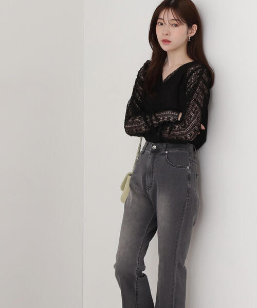 PROPORTION BODY DRESSING（プロポーションボディドレッシング）の「レースギャザートップス / 1215160202（Tシャツ/カットソー・レディース・ホワイト/ブラック・SMALL/MEDIUM）」の19枚目の写真