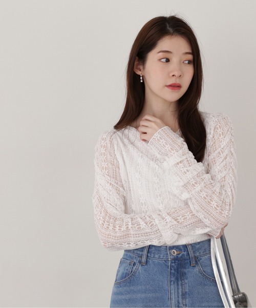 PROPORTION BODY DRESSING（プロポーションボディドレッシング）の「レースギャザートップス / 1215160202（Tシャツ/カットソー・レディース・ホワイト/ブラック・SMALL/MEDIUM）」の11枚目の写真