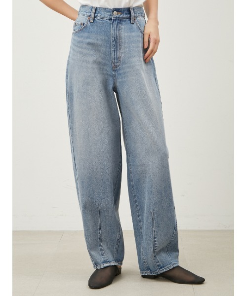 Mila Owen（ミラオーウェン）の「ウエストゴムカーヴィデニム【手洗い可能】（デニムパンツ・レディース・ブルー/ライトブルー/ブラック・0/1）」の9枚目の写真