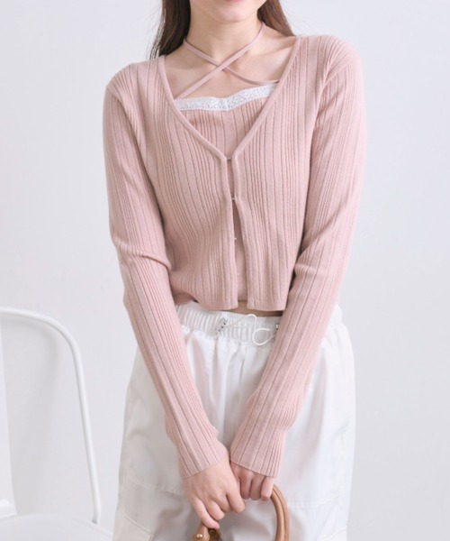 OLIVE des OLIVE（オリーブデオリーブ）の「春色アンサンブル（アンサンブル・レディース・ブラック/サックスブルー/オフホワイト/ピンク・FREE）」の16枚目の写真