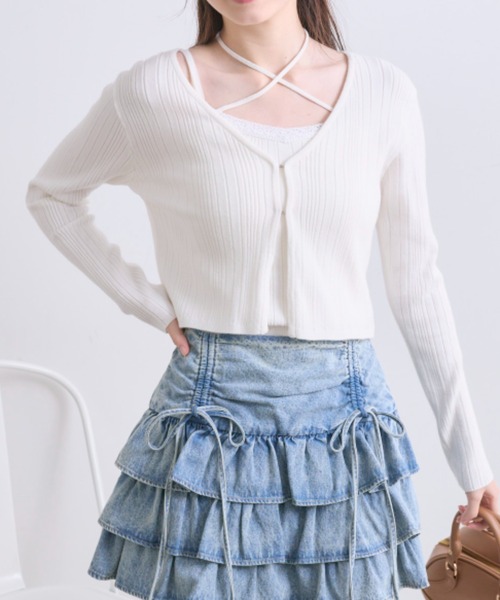 OLIVE des OLIVE（オリーブデオリーブ）の「春色アンサンブル（アンサンブル・レディース・ブラック/サックスブルー/オフホワイト/ピンク・FREE）」の21枚目の写真