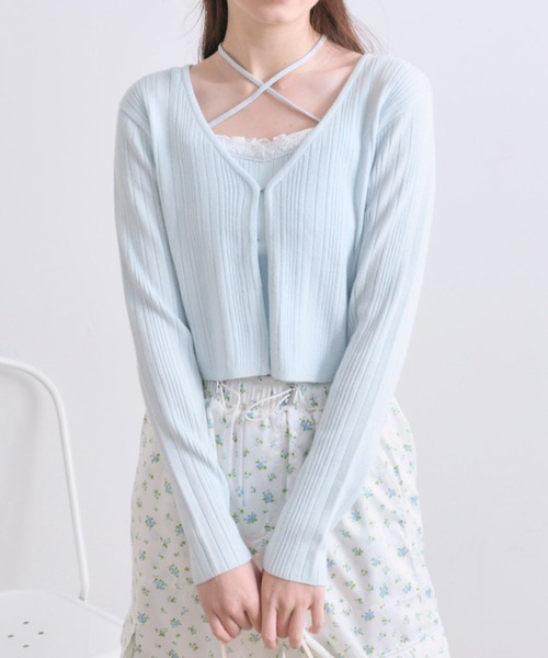 OLIVE des OLIVE（オリーブデオリーブ）の「春色アンサンブル（アンサンブル・レディース・ブラック/サックスブルー/オフホワイト/ピンク・FREE）」の8枚目の写真