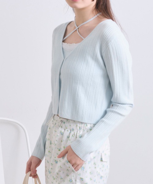 OLIVE des OLIVE（オリーブデオリーブ）の「春色アンサンブル（アンサンブル・レディース・ブラック/サックスブルー/オフホワイト/ピンク・FREE）」の9枚目の写真