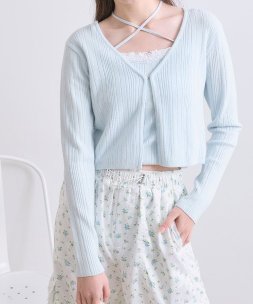 OLIVE des OLIVE（オリーブデオリーブ）の「春色アンサンブル（アンサンブル・レディース・ブラック/サックスブルー/オフホワイト/ピンク・FREE）」の10枚目の写真