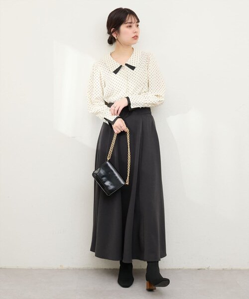 natural couture(ナチュラルクチュール)の「【WEB限定】osono重ね衿配色ブラウス(シャツ/ブラウス・レディース・サックスブルー/ピンク/ドット/ネイビー/ラベンダー/オフホワイト・FREE)」の19枚目の写真