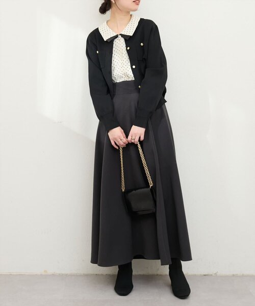 natural couture(ナチュラルクチュール)の「【WEB限定】osono重ね衿配色ブラウス(シャツ/ブラウス・レディース・サックスブルー/ピンク/ドット/ネイビー/ラベンダー/オフホワイト・FREE)」の21枚目の写真