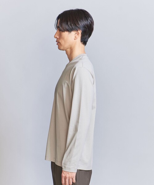 BEAUTY&YOUTH UNITED ARROWS（ビューティーアンドユースユナイテッドアローズ）の「ハイゲージ ガスコットン クルーネック ロングスリーブ カットソー（Tシャツ/カットソー・メンズ・ブラック/ホワイト/ライトグレー・S/M/L/XL）」の7枚目の写真