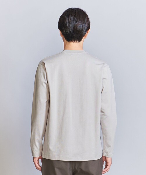 BEAUTY&YOUTH UNITED ARROWS（ビューティーアンドユースユナイテッドアローズ）の「ハイゲージ ガスコットン クルーネック ロングスリーブ カットソー（Tシャツ/カットソー・メンズ・ブラック/ホワイト/ライトグレー・S/M/L/XL）」の8枚目の写真