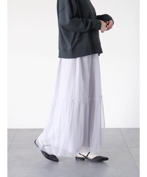 Lugnoncure（ルノンキュール）の「リバーシブルチュールスカート（スカート・レディース・ブラック/グレー/ネイビー・F）」の13枚目の写真