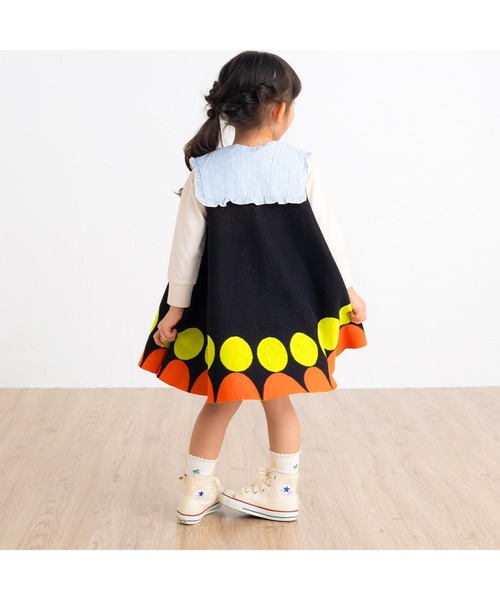 ami amie（アミアミ）の「まるノースリーブＡラインワンピース（ワンピース・キッズ・ブラック/パープル/サックスブルー・115cm/130cm/100cm）」の8枚目の写真