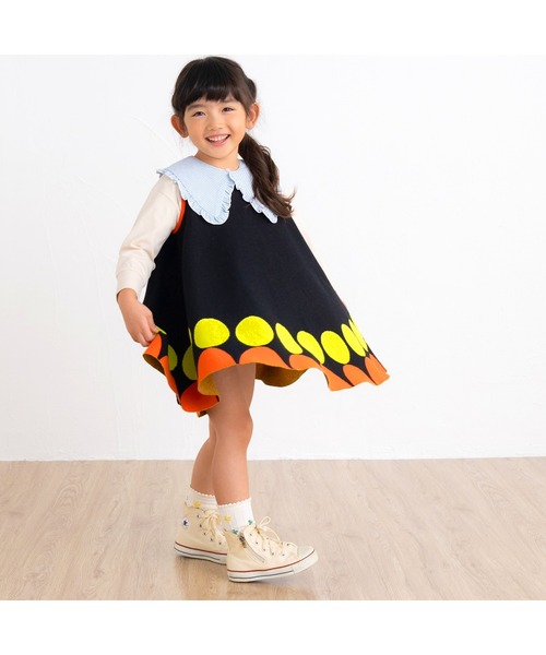 ami amie（アミアミ）の「まるノースリーブＡラインワンピース（ワンピース・キッズ・ブラック/パープル/サックスブルー・115cm/130cm/100cm）」の9枚目の写真