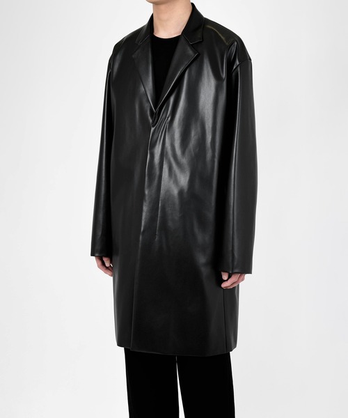 ラッドミュージシャンサイズ42ノーボタンロングジャケット LAD MUSICIAN（ラッドミュージシャン）の「FAUX LAMBSKIN LONG