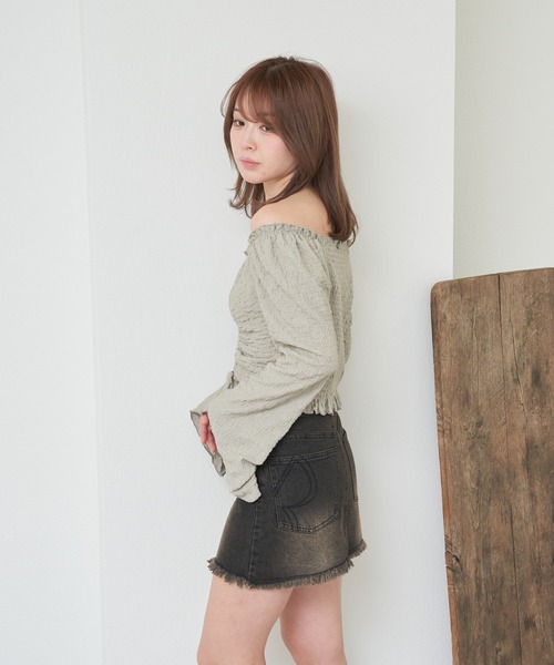 RAY CASSIN（レイカズン）の「ピグメントデニムミニスカート（デニムスカート・レディース・ブラウン/ブルー/ブルー系その他2・M/S）」の10枚目の写真