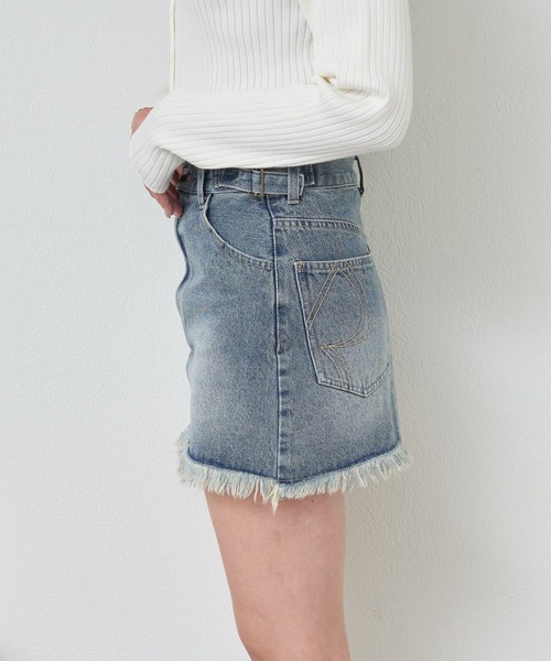 RAY CASSIN（レイカズン）の「ピグメントデニムミニスカート（デニムスカート・レディース・ブラウン/ブルー/ブルー系その他2・M/S）」の21枚目の写真