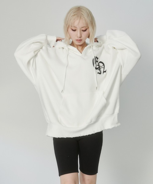 ENVYM（アンビー）の「テレコバイカーパンツ（その他パンツ・レディース・グレー/ブラック・FREE）」の6枚目の写真