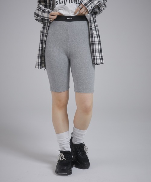 ENVYM（アンビー）の「テレコバイカーパンツ（その他パンツ・レディース・グレー/ブラック・FREE）」の9枚目の写真