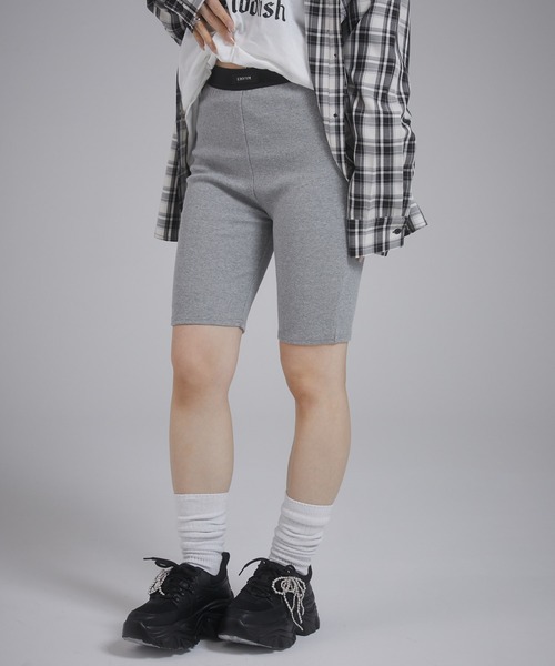 ENVYM（アンビー）の「テレコバイカーパンツ（その他パンツ・レディース・グレー/ブラック・FREE）」の10枚目の写真