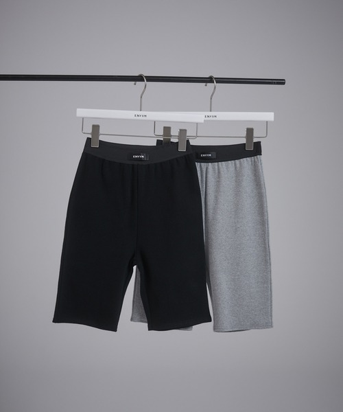 ENVYM（アンビー）の「テレコバイカーパンツ（その他パンツ・レディース・グレー/ブラック・FREE）」の18枚目の写真