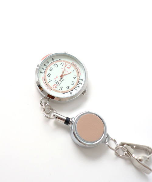 nattito(ナティート)の「〈nattito/ナティート〉Animal Reel Watch/リール付き ナースウォッチ アニマルリール(アナログ腕時計・レディース・ブルー/ブラウン/ピンク/レッド/イエロー・ONE SIZE)」の2枚目の写真