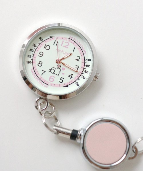 nattito(ナティート)の「〈nattito/ナティート〉Animal Reel Watch/リール付き ナースウォッチ アニマルリール(アナログ腕時計・レディース・ブルー/ブラウン/ピンク/レッド/イエロー・ONE SIZE)」の1枚目の写真