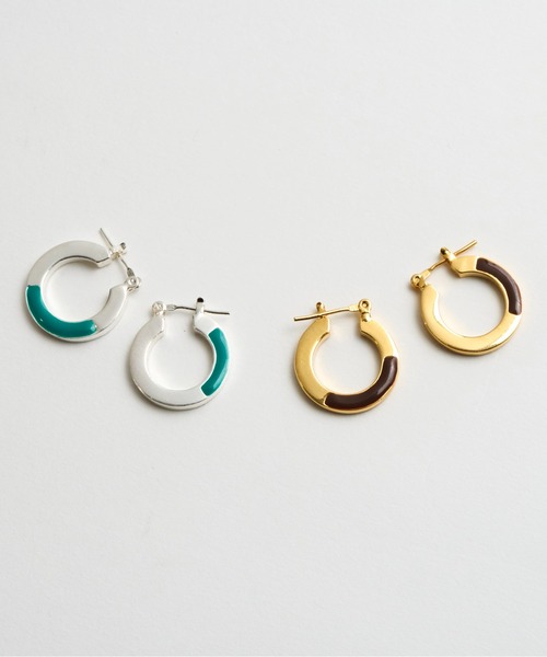loni(ロニ)の「Color Peak Stone Pierce(ピアス(両耳用)・レディース・ホワイト/ブラウン/グリーン/ブラック・FREE)」の11枚目の写真