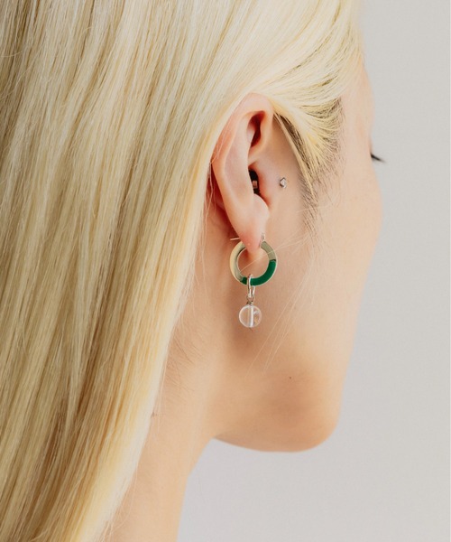 loni(ロニ)の「Color Peak Stone Pierce(ピアス(両耳用)・レディース・ホワイト/ブラウン/グリーン/ブラック・FREE)」の10枚目の写真