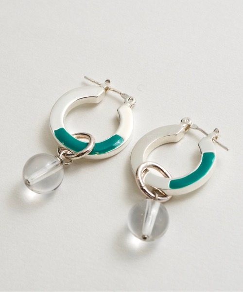 loni(ロニ)の「Color Peak Stone Pierce(ピアス(両耳用)・レディース・ホワイト/ブラウン/グリーン/ブラック・FREE)」の19枚目の写真