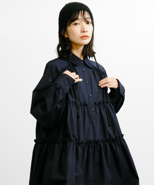 KBF（ケイビーエフ）の「スプリングニットボンネット（ニットキャップ/ビーニー・レディース・ブラック/ベージュ・ONE）」の14枚目の写真