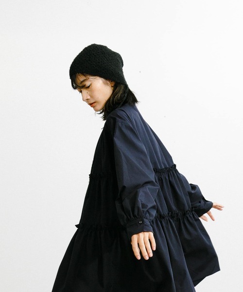 KBF（ケイビーエフ）の「スプリングニットボンネット（ニットキャップ/ビーニー・レディース・ブラック/ベージュ・ONE）」の15枚目の写真