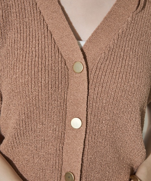 Shelly island（シェリーアイランド）の「ゴールドボタンVネックベスト（ベスト・レディース・ベージュ/ブラック・FREE）」の22枚目の写真