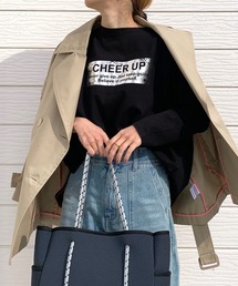 Q | スクエア箔プリントロンT(Tシャツ/カットソー)