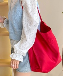 【A4収納可・軽い◎】グロッシーワンハンドルトートバッグ/サブバッグ