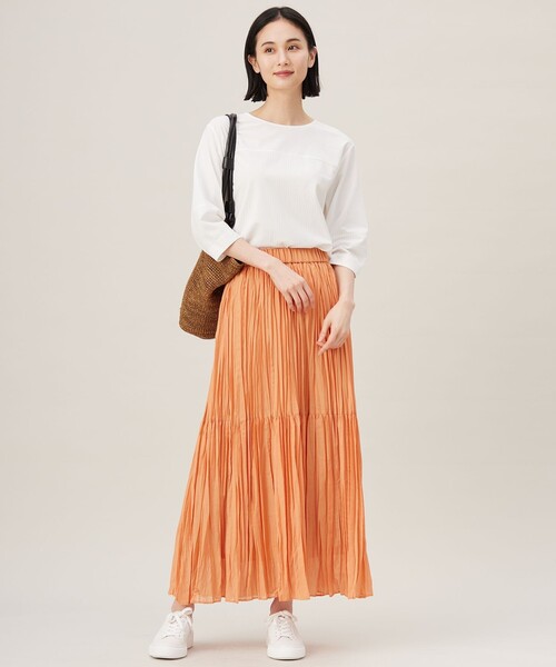 ハンドワッシャープリーツ スカート（スカート）｜自由区（ジユウク