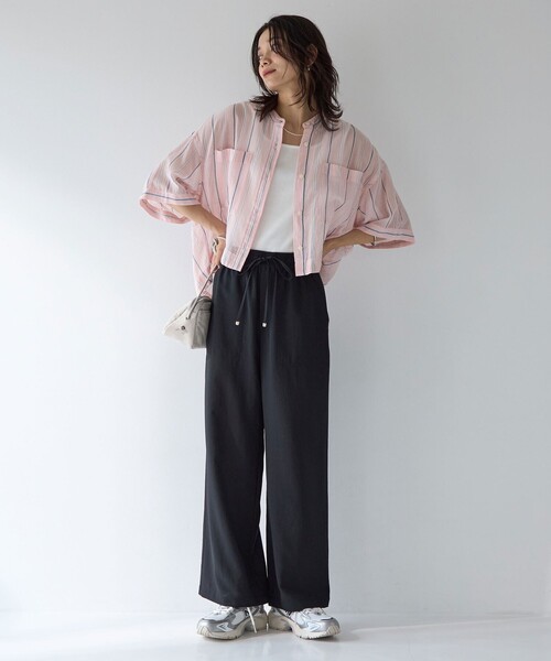 green label relaxing（グリーンレーベルリラクシング）の「【結論シリーズ】ドライクロスパンツ［size SHORT/TALLあり］（その他パンツ・レディース・ブラック/ブラウン/モカ・SHORT/34/36/38/40/TALL）」の7枚目の写真