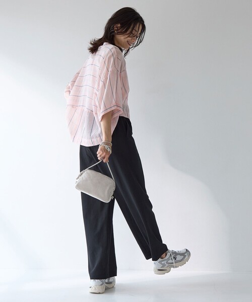 green label relaxing（グリーンレーベルリラクシング）の「【結論シリーズ】ドライクロスパンツ［size SHORT/TALLあり］（その他パンツ・レディース・ブラック/ブラウン/モカ・SHORT/34/36/38/40/TALL）」の8枚目の写真