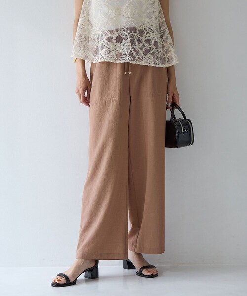 green label relaxing（グリーンレーベルリラクシング）の「【結論シリーズ】ドライクロスパンツ［size SHORT/TALLあり］（その他パンツ・レディース・ブラック/ブラウン/モカ・SHORT/34/36/38/40/TALL）」の15枚目の写真