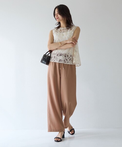 green label relaxing（グリーンレーベルリラクシング）の「【結論シリーズ】ドライクロスパンツ［size SHORT/TALLあり］（その他パンツ・レディース・ブラック/ブラウン/モカ・SHORT/34/36/38/40/TALL）」の18枚目の写真