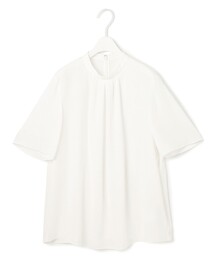 ICB（アイシービー）の「【接触冷感・UVケア・速乾・洗える】BackSatinAmunzen 5分袖ハイネックブラウス（シャツ/ブラウス）」