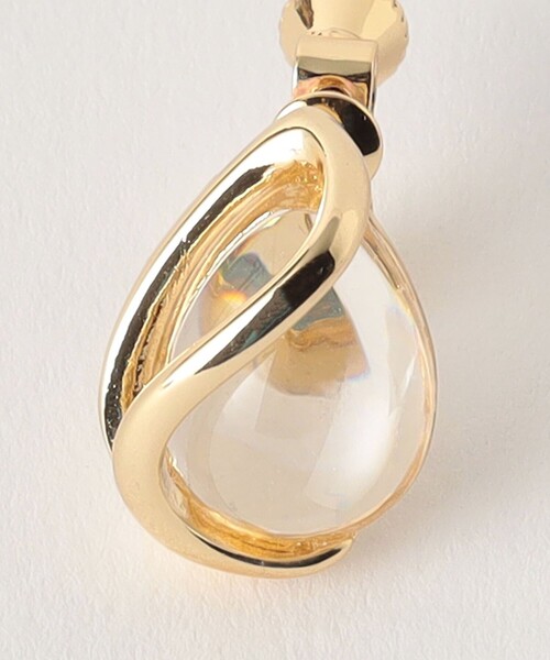 green label relaxing（グリーンレーベルリラクシング）の「クリア シズク メタルフレーム イヤリング（イヤリング・レディース・ゴールド/シルバー/コバルトブルー・FREE）」の12枚目の写真