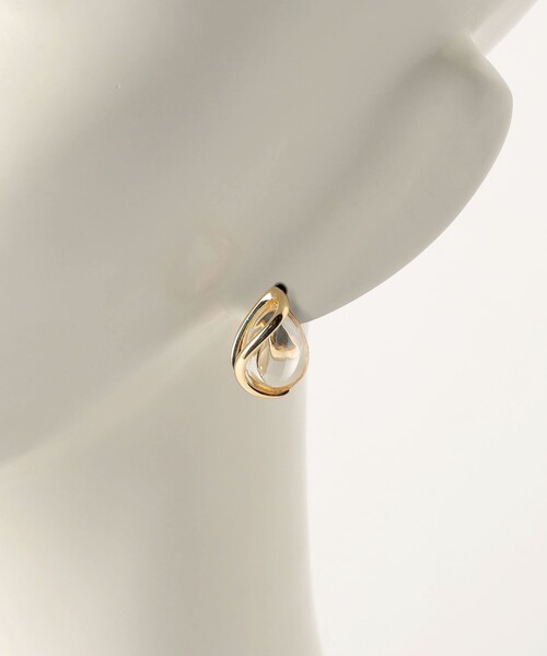 green label relaxing（グリーンレーベルリラクシング）の「クリア シズク メタルフレーム イヤリング（イヤリング・レディース・ゴールド/シルバー/コバルトブルー・FREE）」の13枚目の写真