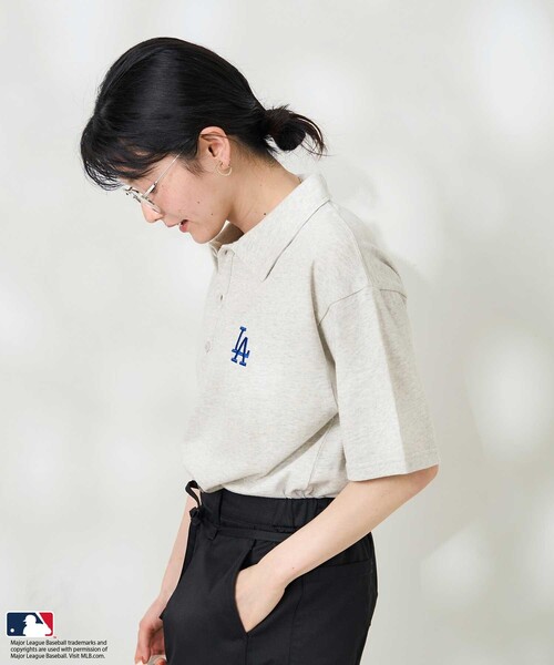 FREAK'S STORE(フリークスストア)の「MLB ポロTシャツ/ポロシャツ(Tシャツ/カットソー・レディース・ホワイト/ライトグレー/チャコール/ネイビー・フリ-)」の11枚目の写真