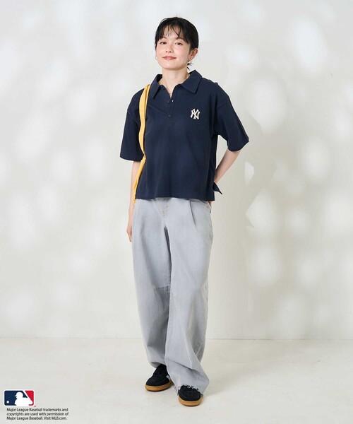 FREAK'S STORE(フリークスストア)の「MLB ポロTシャツ/ポロシャツ(Tシャツ/カットソー・レディース・ホワイト/ライトグレー/チャコール/ネイビー・フリ-)」の15枚目の写真