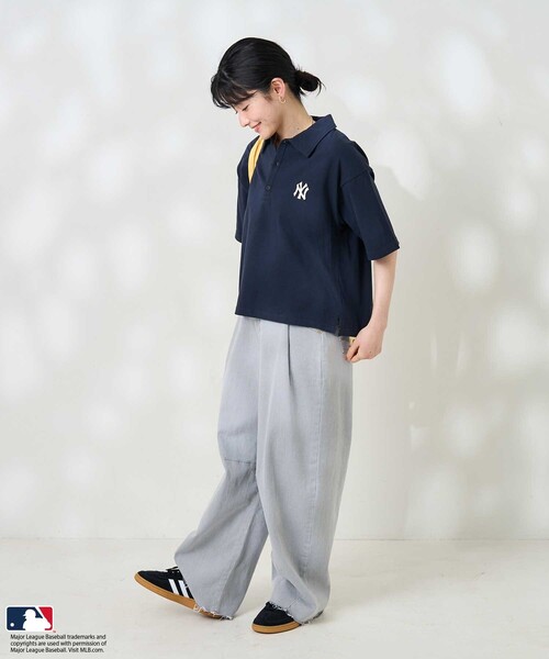 FREAK'S STORE(フリークスストア)の「MLB ポロTシャツ/ポロシャツ(Tシャツ/カットソー・レディース・ホワイト/ライトグレー/チャコール/ネイビー・フリ-)」の16枚目の写真