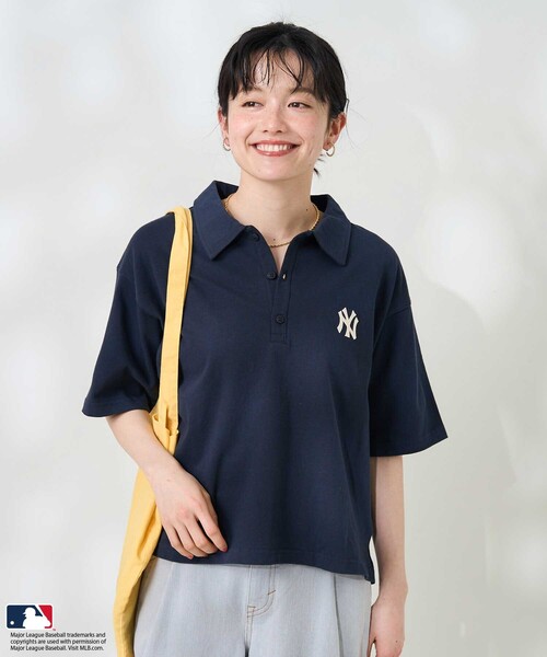 FREAK'S STORE(フリークスストア)の「MLB ポロTシャツ/ポロシャツ(Tシャツ/カットソー・レディース・ホワイト/ライトグレー/チャコール/ネイビー・フリ-)」の18枚目の写真