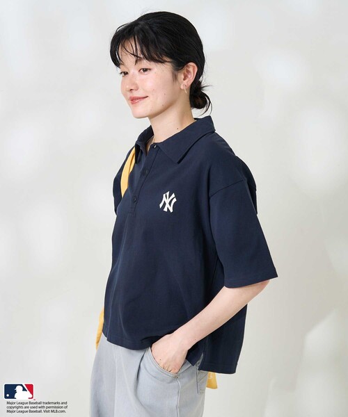 FREAK'S STORE(フリークスストア)の「MLB ポロTシャツ/ポロシャツ(Tシャツ/カットソー・レディース・ホワイト/ライトグレー/チャコール/ネイビー・フリ-)」の19枚目の写真